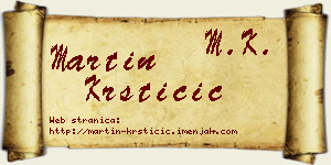 Martin Krstičić vizit kartica